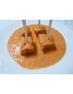 Dados de ternera con salsa de pimienta de Restaurant Can Saló